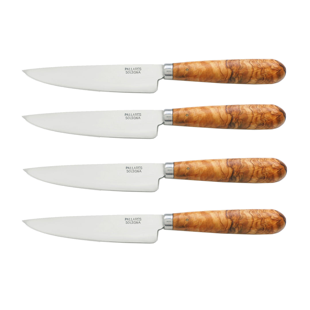 Pallar  ¨s Kødkniv 22,5 cm, rustfrit stål/oliventræ, 4 stk.