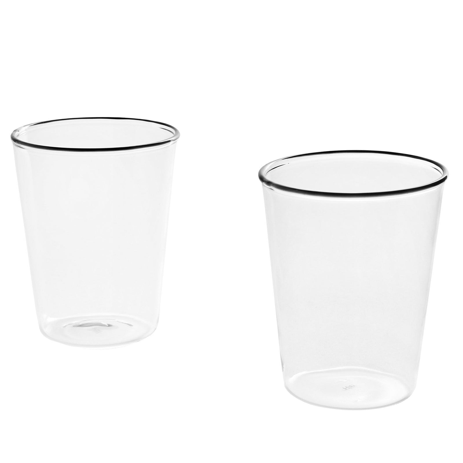 Hay Hay Glas, klar med sort kant, 2 stk. ❤ detaljebillede (Glas)