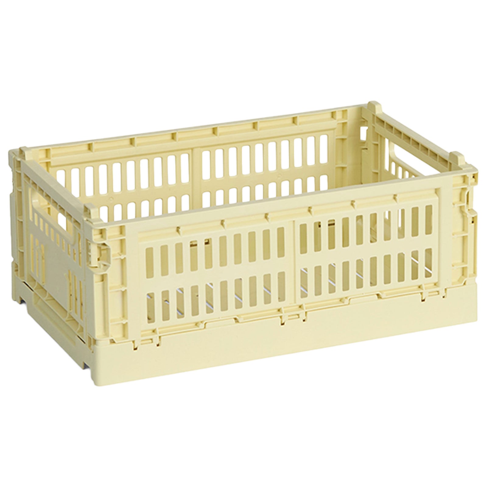 Hay HAY Colour Crate Small, lysegul – frontbillede (Opbevaringsboks)