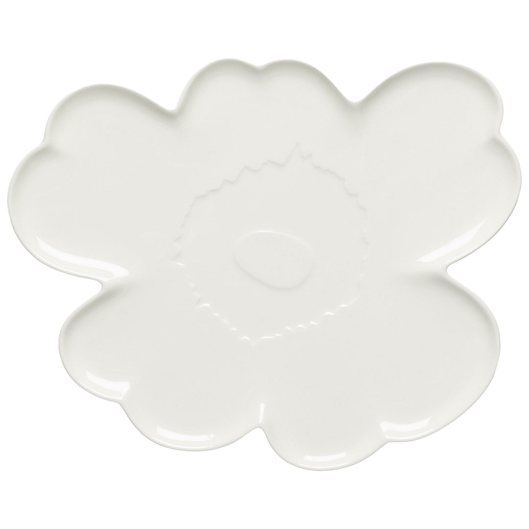 Marimekko Marimekko Unikko Shape Tallerken/Serveringsfad 32 cm, hvid – vinkelbillede (Serveringsfad)