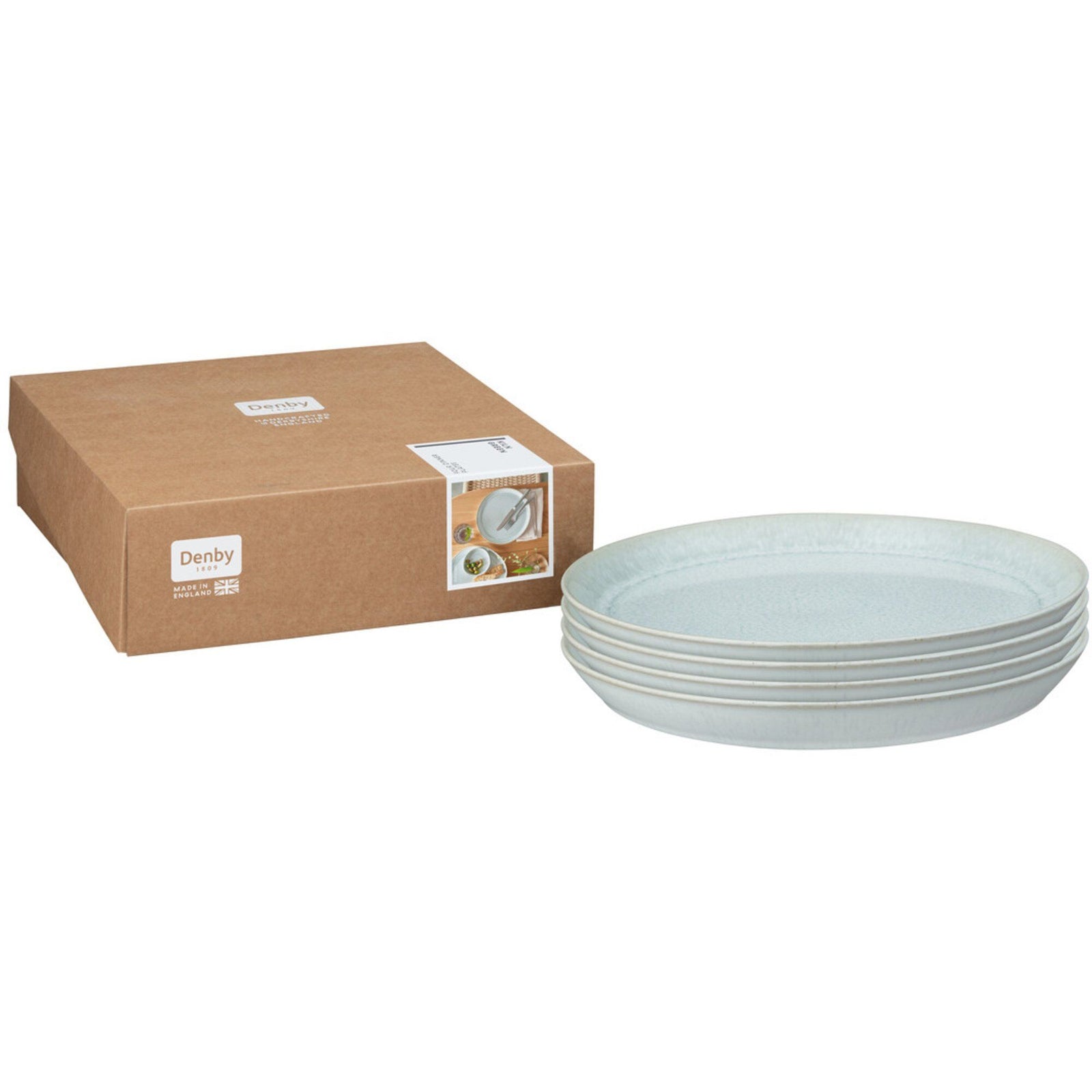 Denby Denby Kiln Green, sæt med 4 middagstallerkner ❤ produktfoto (Madtallerken)