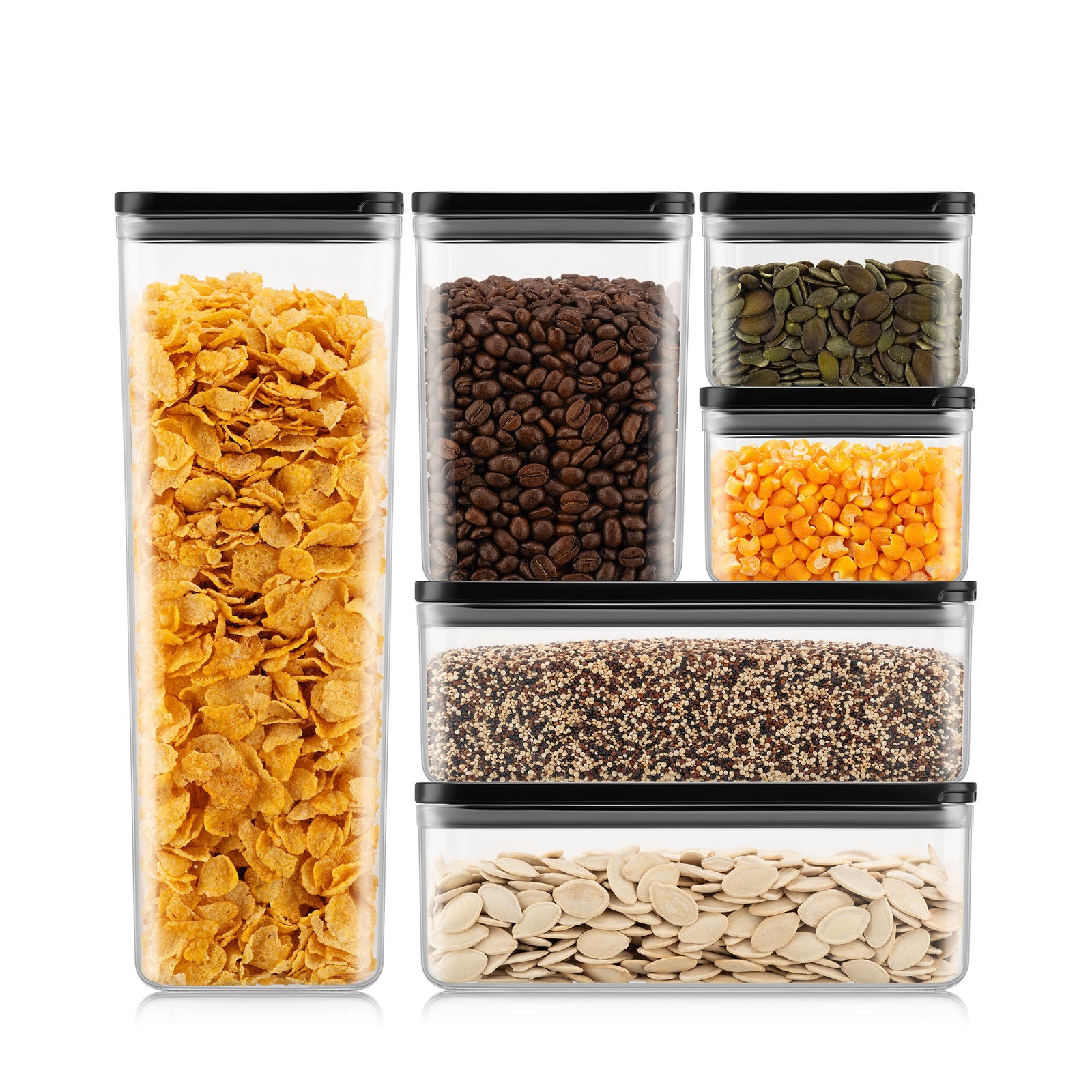 Bodum Bodum Canteen opbevaringsbeholdere 6 dele, sort ❤ produktfoto i kategorien Madopbevaring