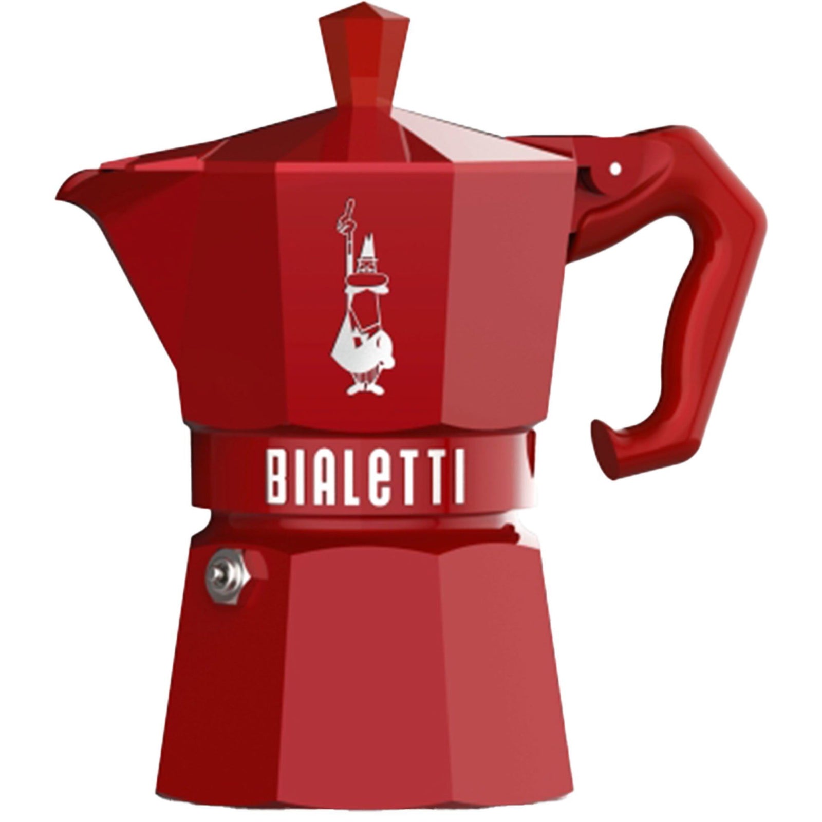 Bialetti Bialetti Mokkabrygger 3 kopper, rød ❤ frontbillede (Kaffemaskiner)