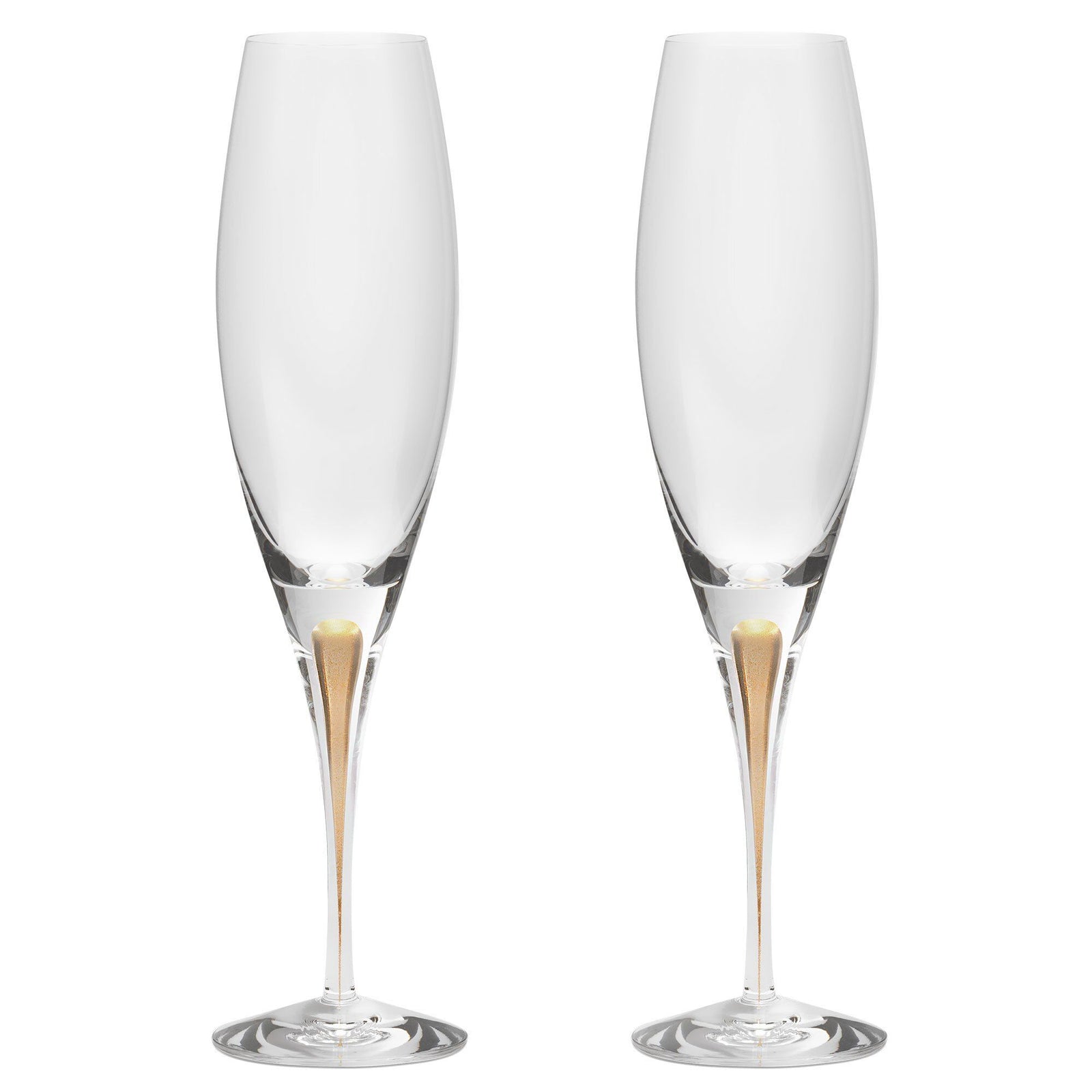Orrefors Orrefors Intermezzo champagneglas guld, 2 stk – detaljebillede (Champagneglas)