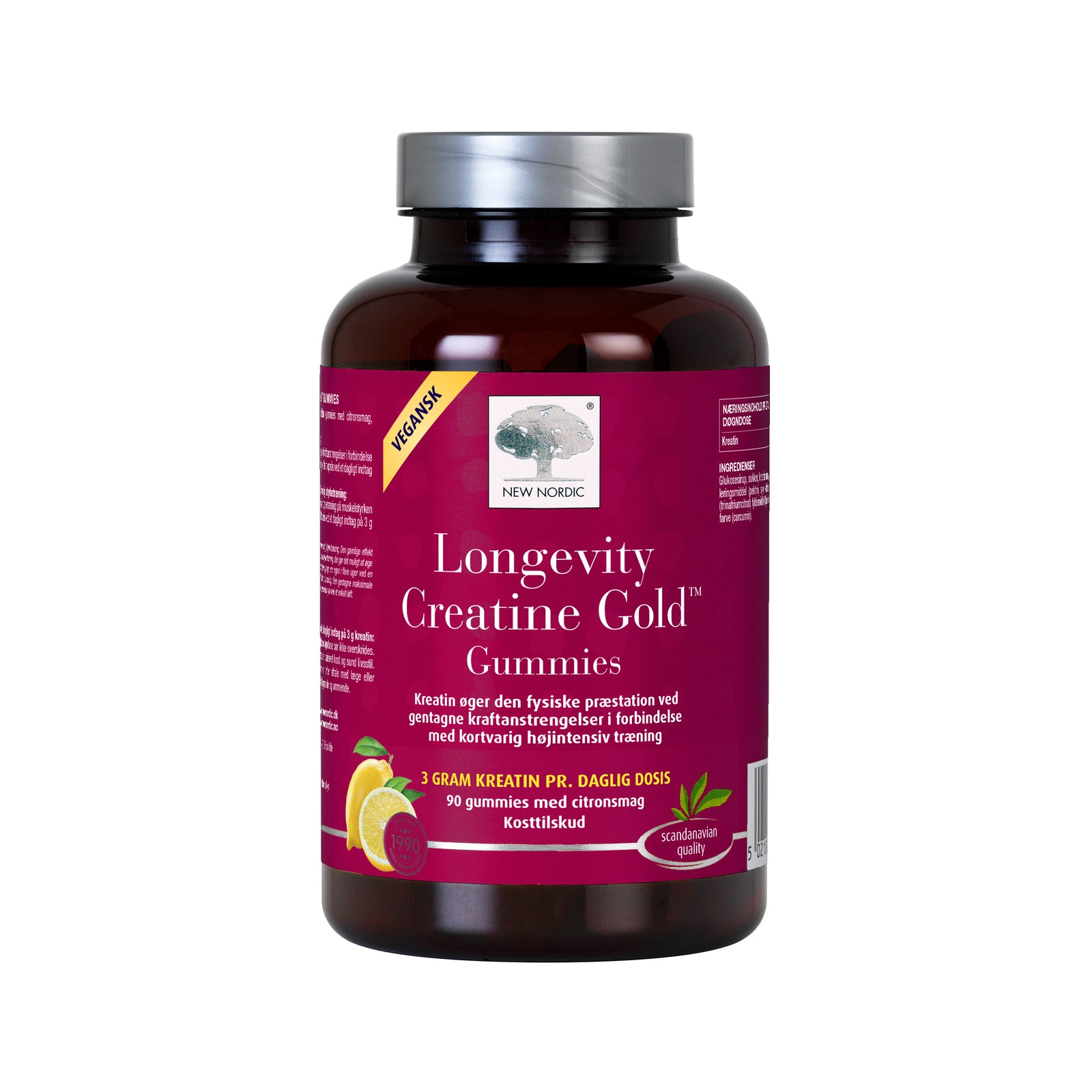 Produktbillede af New Nordic Longevity Creatine Gold Gummies 90 stk på tilbud i brug