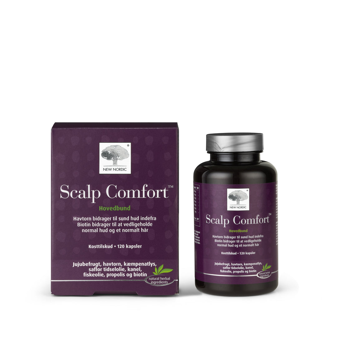 Produktbillede af New Nordic Scalp Comfort 120 kaps. DATOVARER 09.2025 på tilbud