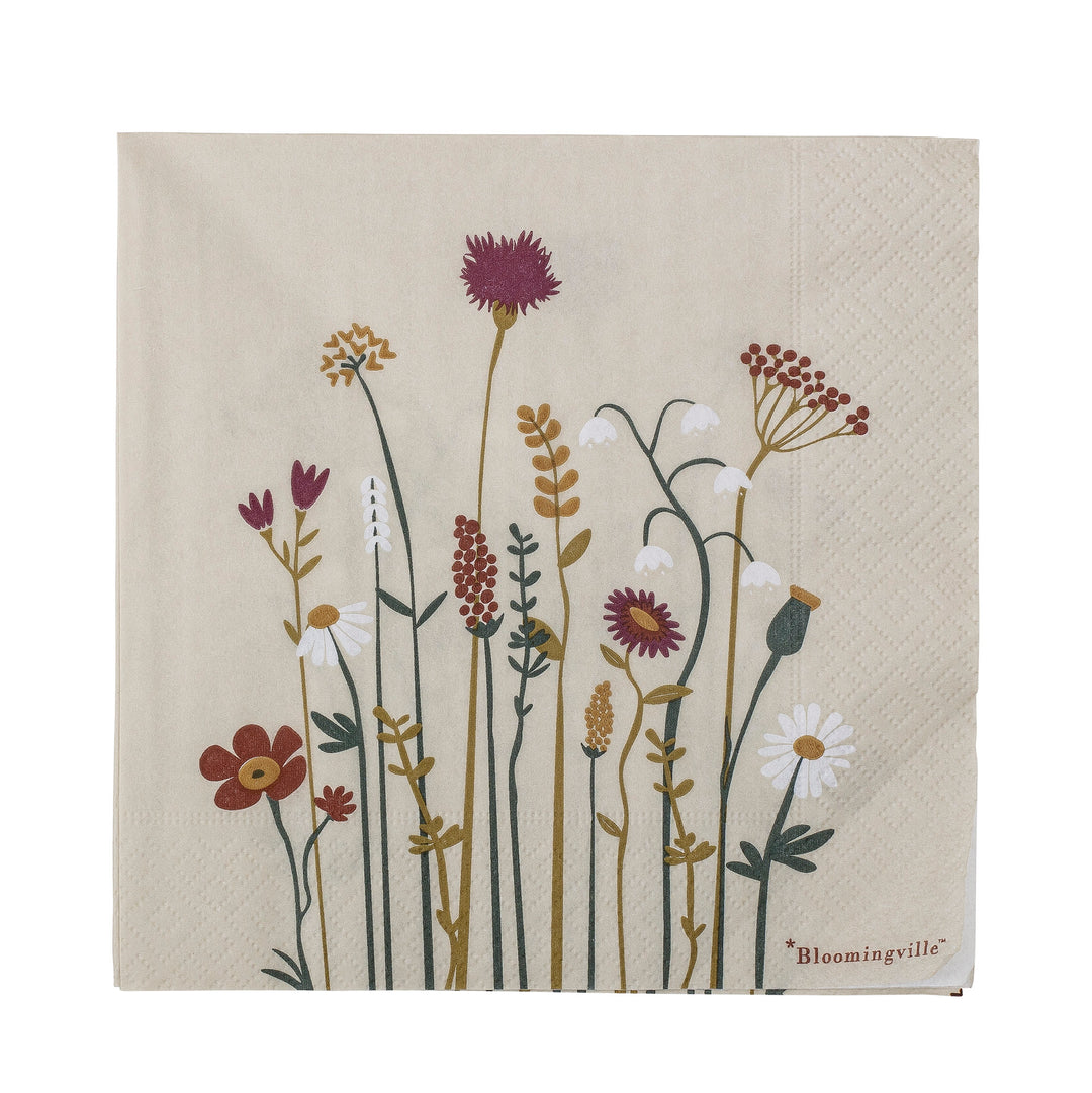 BLOOMINGVILLE Paige Serviet Natur FSC ® Mix Papir sæt af 20