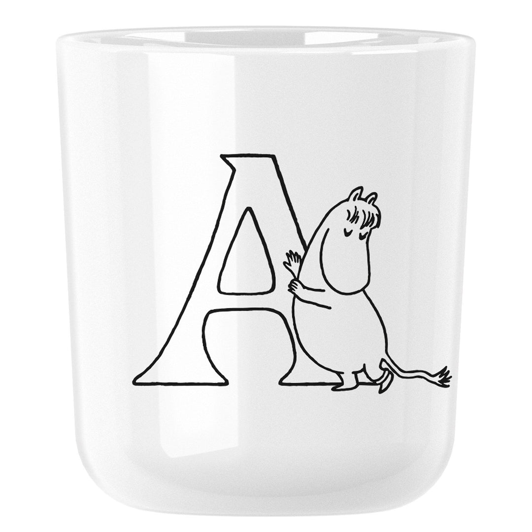 Rig-tig Rig-tig Mumi ABC krus, 0,2 liter, A – frontbillede (Moomin)