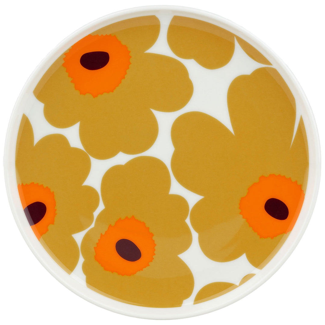 Marimekko Marimekko Unikko tallerken 20 cm, hvid/karamel ❤ vinkelbillede (Tallerken)