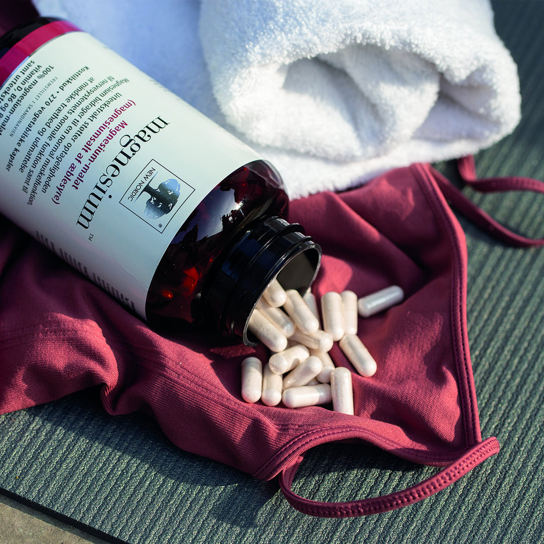 Produktbillede af New Nordic Magnesium Malate 270 kaps 2 for 538,- på tilbud