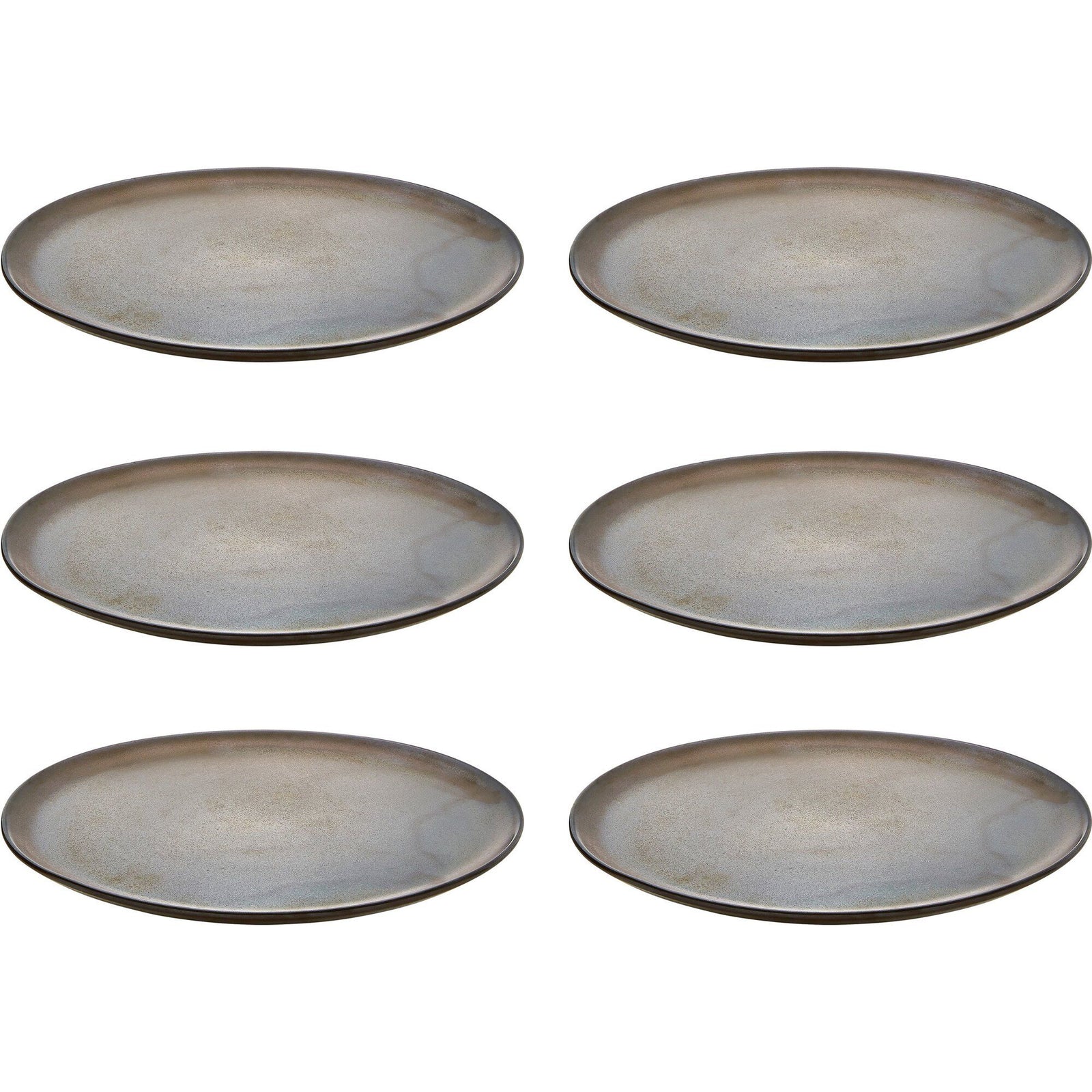 Aida Aida RAW frokosttallerken 23 cm, metallic brown, 6 stk. – produktfoto (Morgenmadstallerken)