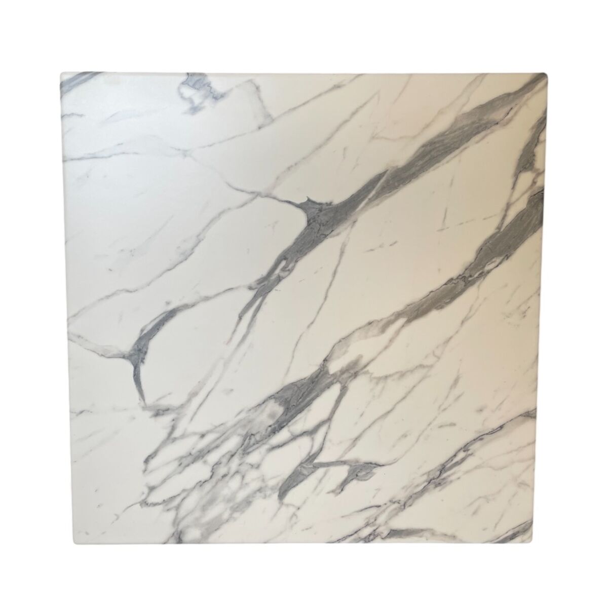 Produktbillede af Carrara marmorlook bordplade firkantet 60x60cm på tilbud