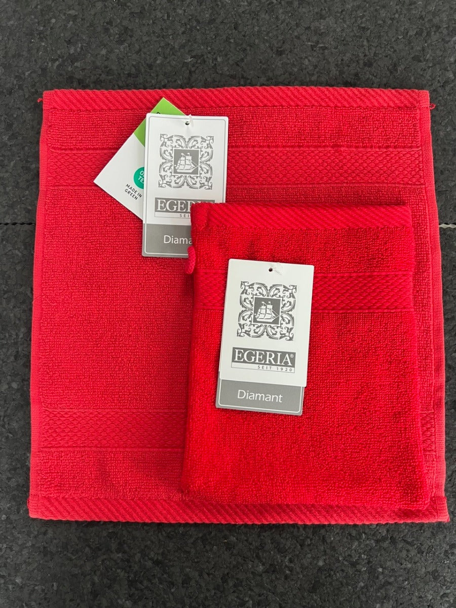 Egeria Diamant Håndklæde Postkasse rød-Vaskeklud 30 x 30 cm