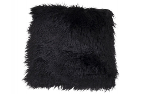 Produktbillede af Imiteret Lammeskindshynde 40x40 cm Sort på tilbud i høj kvalitet