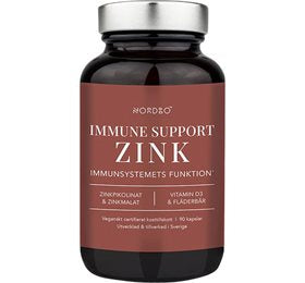 Detaljeret produktbillede af Nordbo Immune Support Zink 90 kap på tilbud
