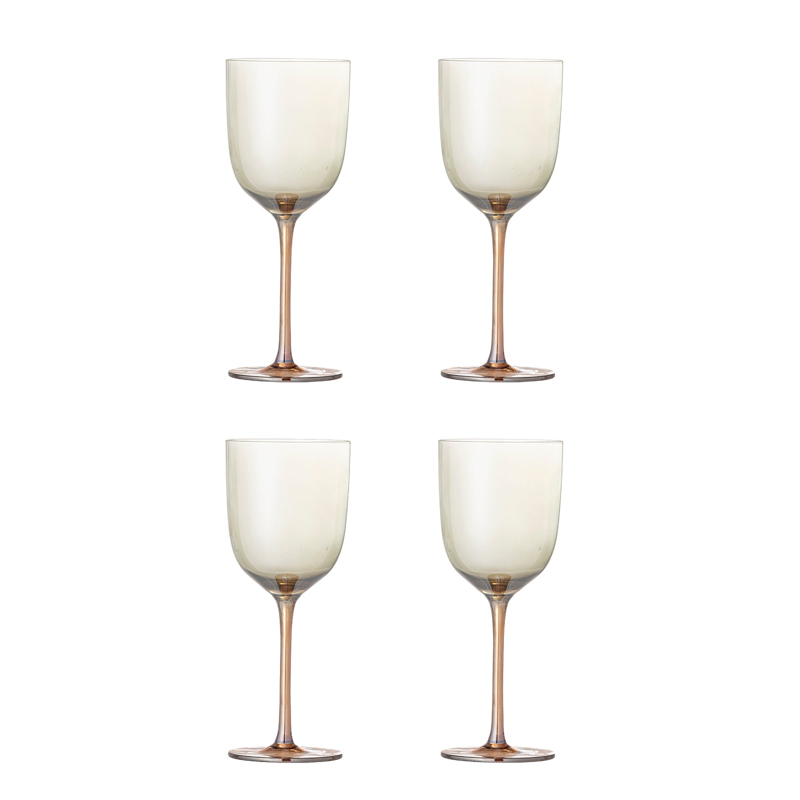 Produktbillede af BLOOMINGVILLE Aston vinglas bronze glas D8xH21,5 sæt af 4 i premium kvalitet