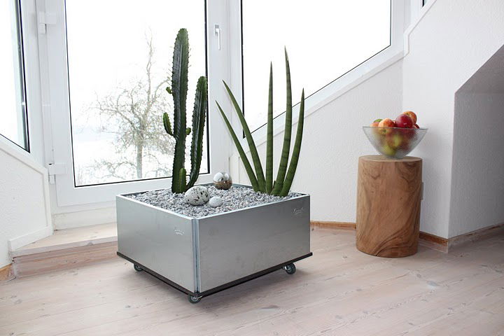 Produktbillede af Sammensæt selv højbed 120 cm side i galvaniseret stål på tilbud i høj kvalitet