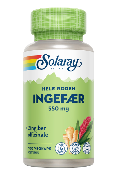 Produktbillede af Solaray Ingefær 100 kap. på tilbud