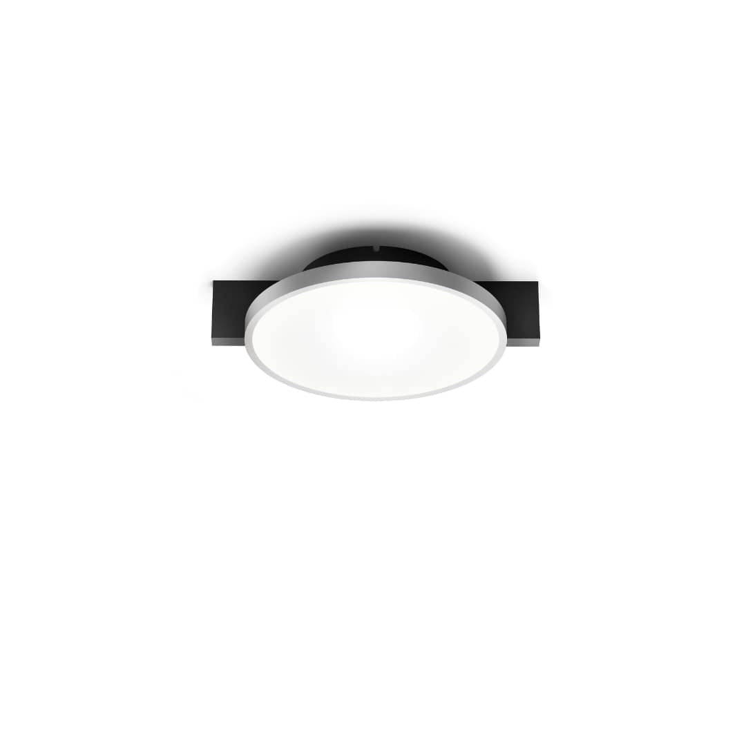 Inlay Round C1 Matt Black / Satin Silver Porsche