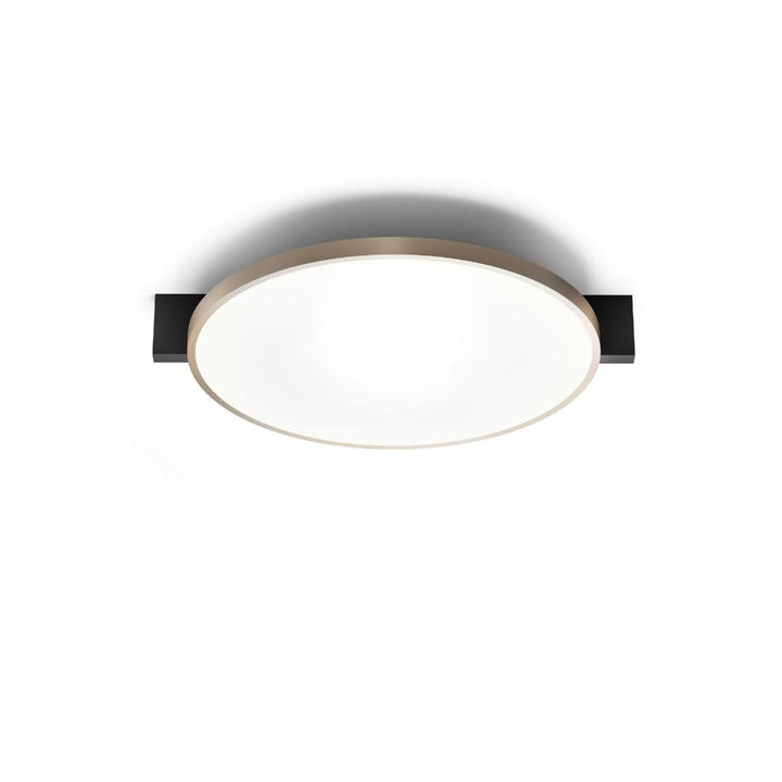 Inlay Round C2 Matt Black / Satin Gold Porsche