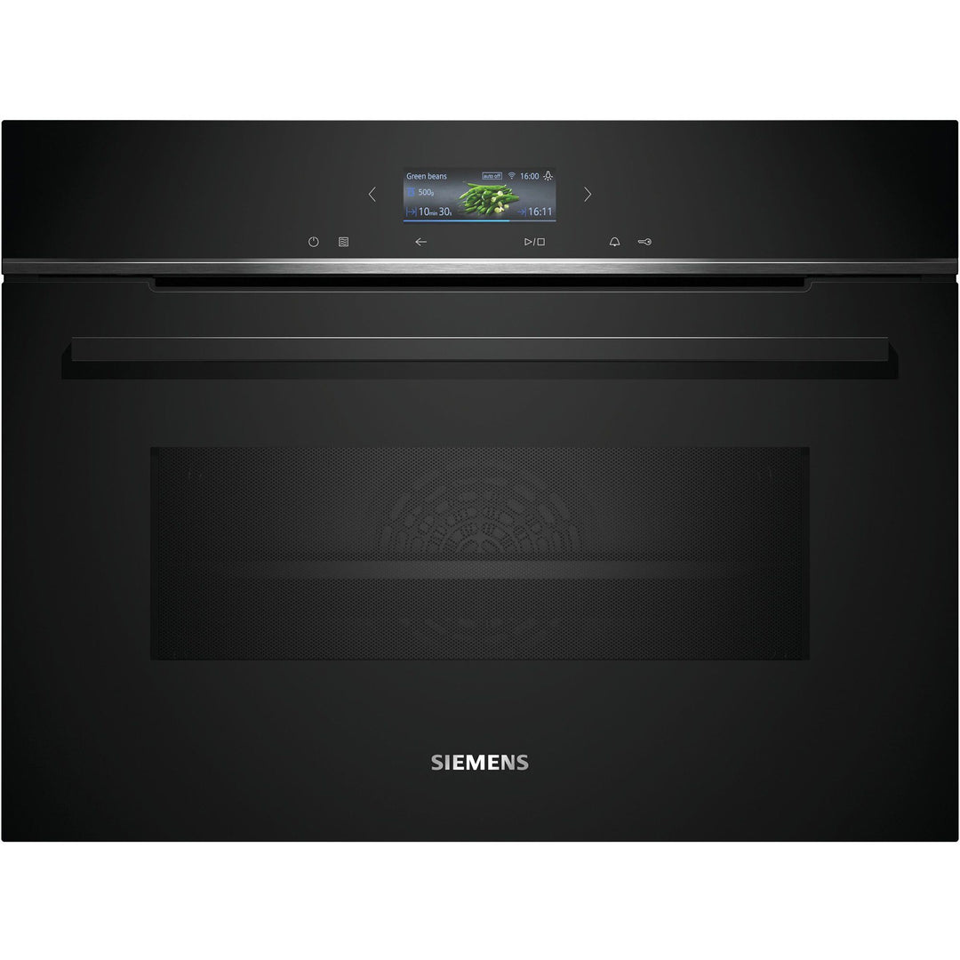 Siemens Siemens CM724G1B1 iQ700 kompakt ovn/mikro, sort ❤ vinkelbillede (Kombinationsovn)