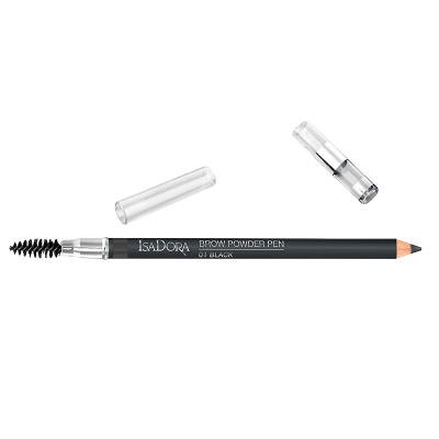 Produktbillede af IsaDora BROW POWDER PEN Øjenbrynsblyant 01 Black på tilbud