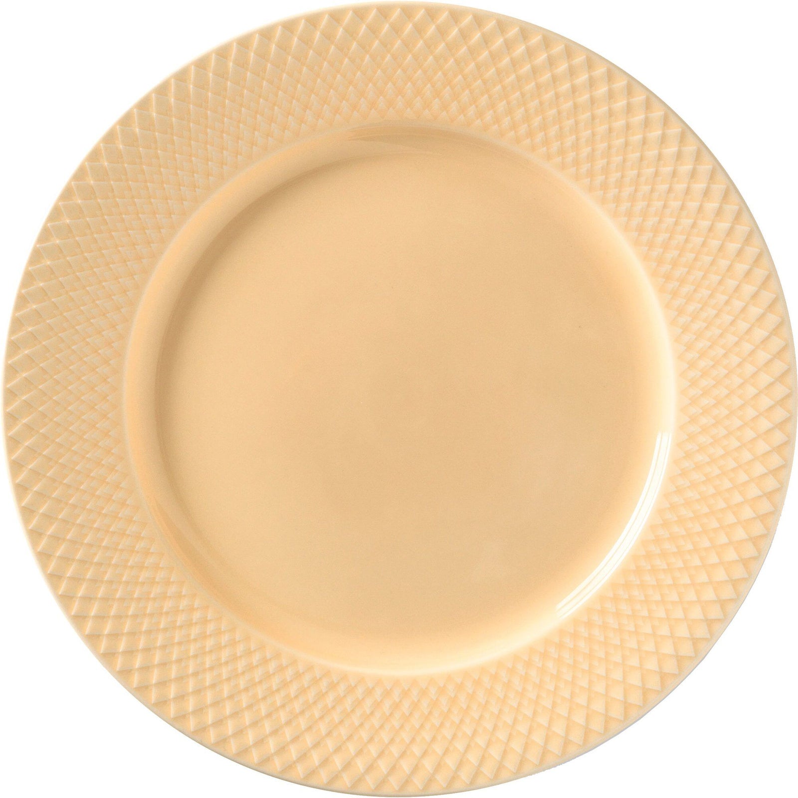Lyngby porcelæn Lyngby porcelæn Rhombe Middagstallerken 27 cm Sand ❤ produktbillede i kategorien Madtallerken