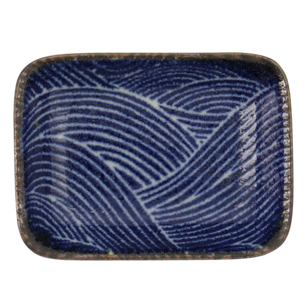 Tokyo design studio Tokyo design studio Seigaiha Blue tallerken 9,5 x 7 cm, choku ❤ close-up (Tallerkener)
