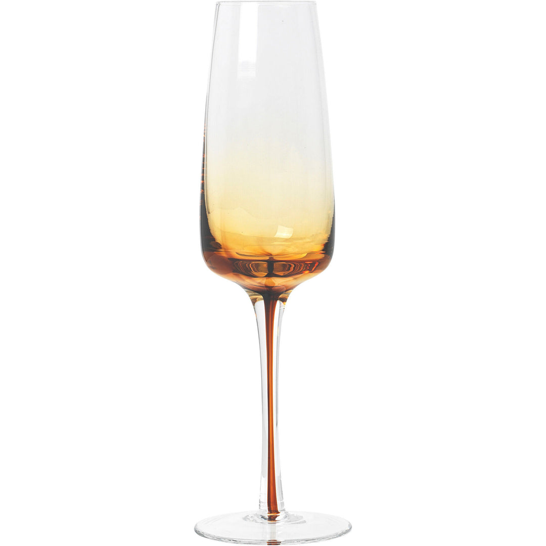 Broste Broste Amber Mundblæst champagneglas – frontbillede (Champagneglas)
