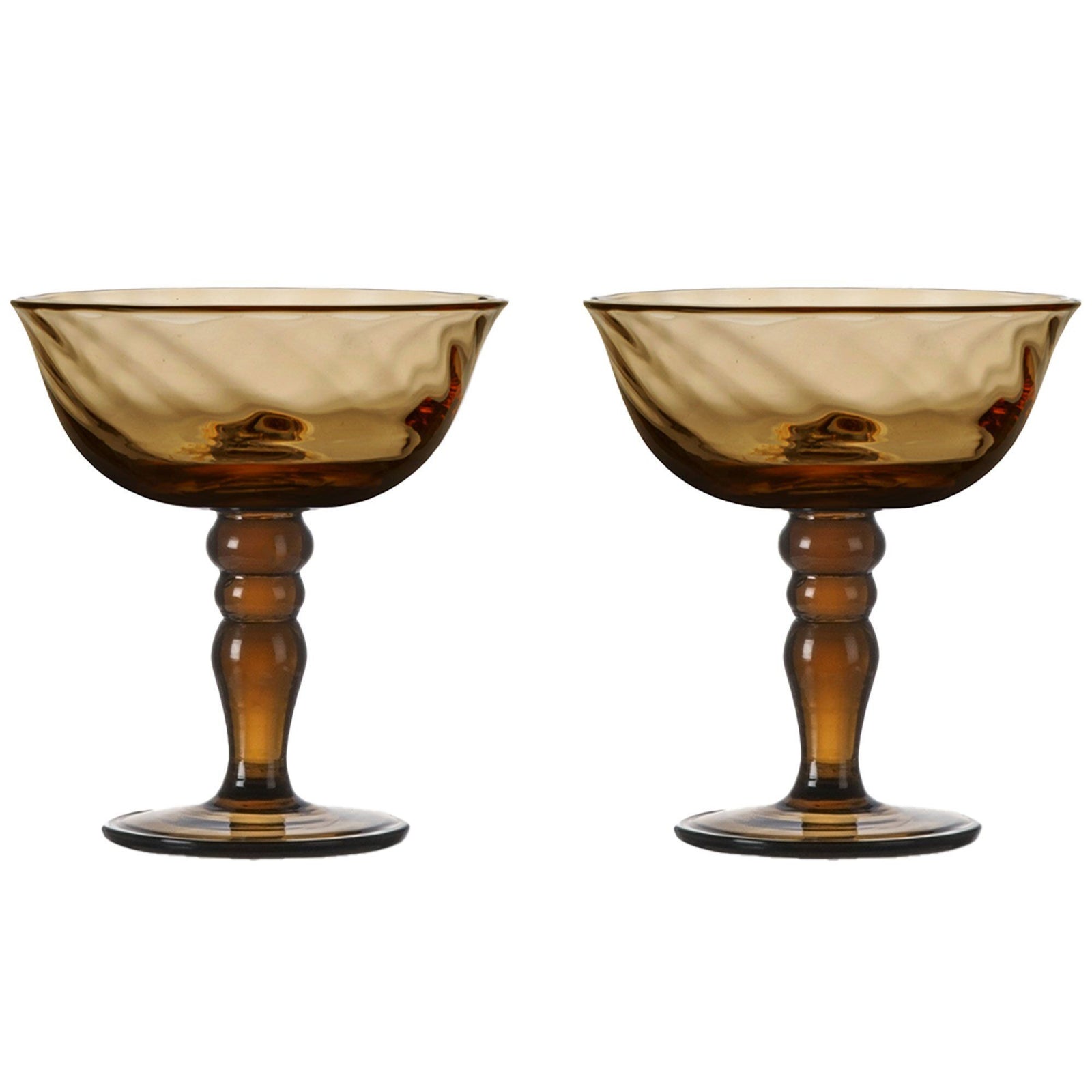 Byon Byon Opacity italiensk skål 15 cl, brun, 2-pack – frontbillede (Glas)