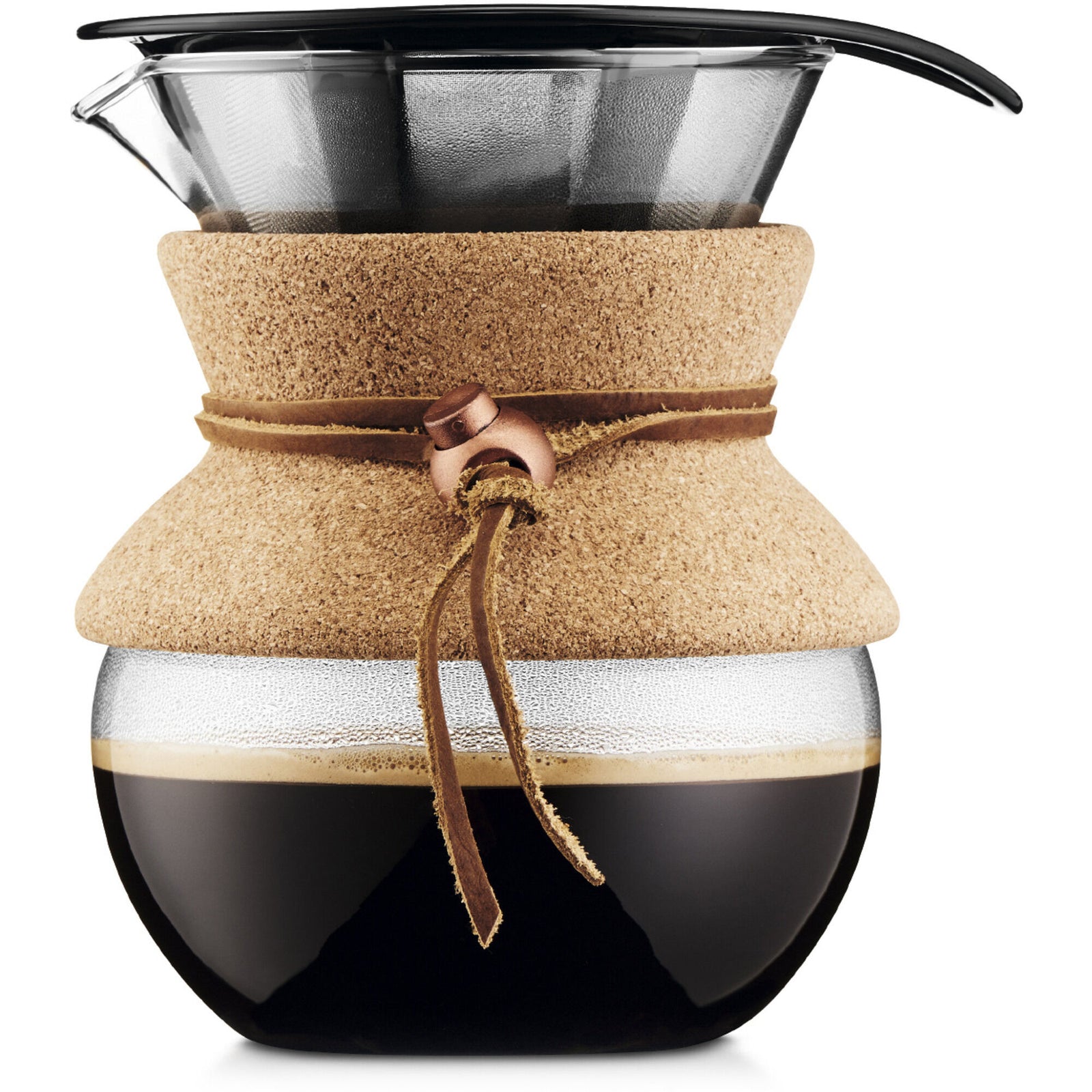 Bodum Bodum POUR OVER Kaffebrygger m. filter, 0,5 l - Kork – vinkelbillede (Kaffemaskiner)