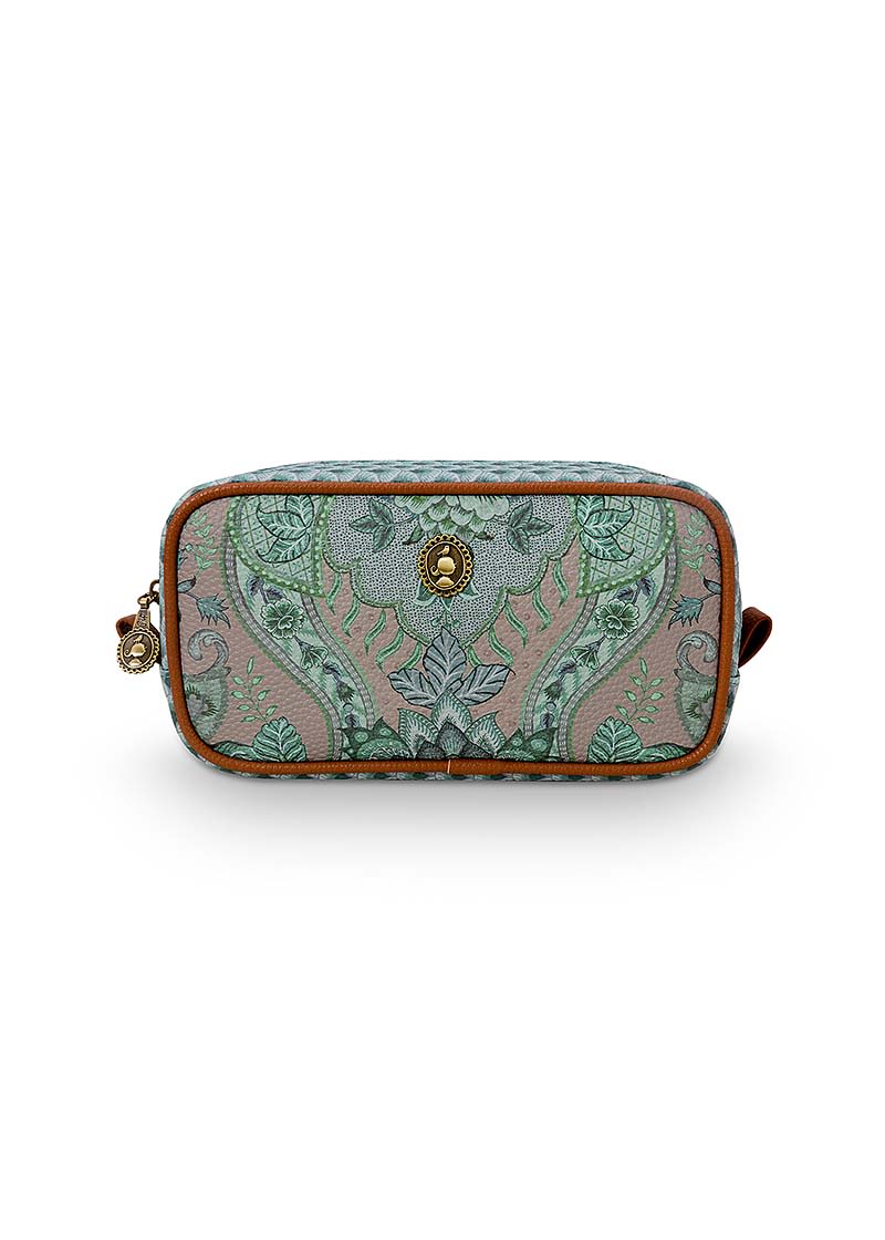 Produktbillede af Cosmetic Bag Square Small Kyoto Festival Green 20x10.5x7.5cm på tilbud i høj kvalitet