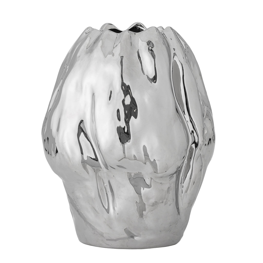 Produktbillede af BLOOMINGVILLE Bobby vase sølv stentøj D23,5xH29 i premium kvalitet