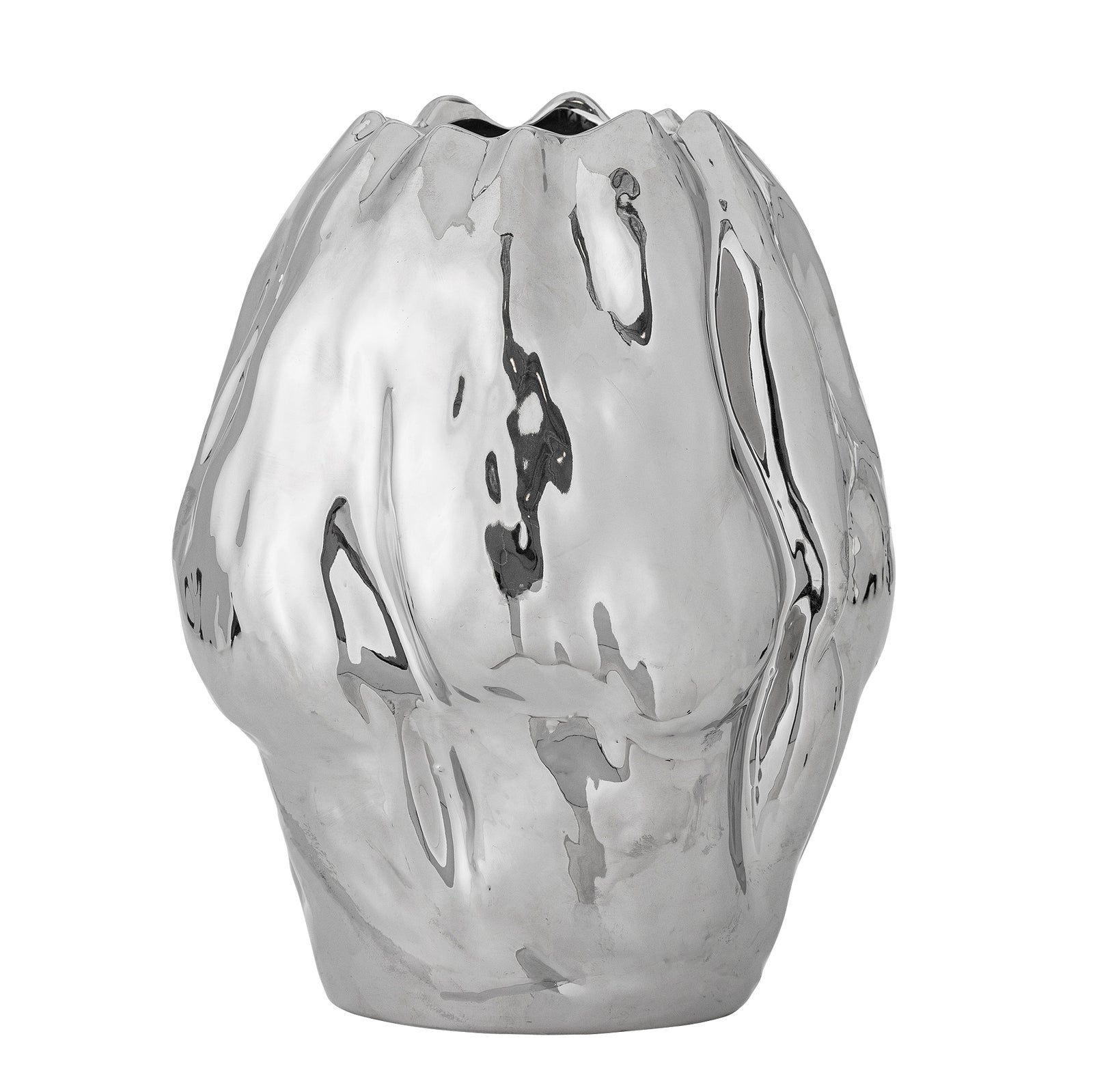 Produktbillede af BLOOMINGVILLE Bobby vase sølv stentøj D23,5xH29 i premium kvalitet