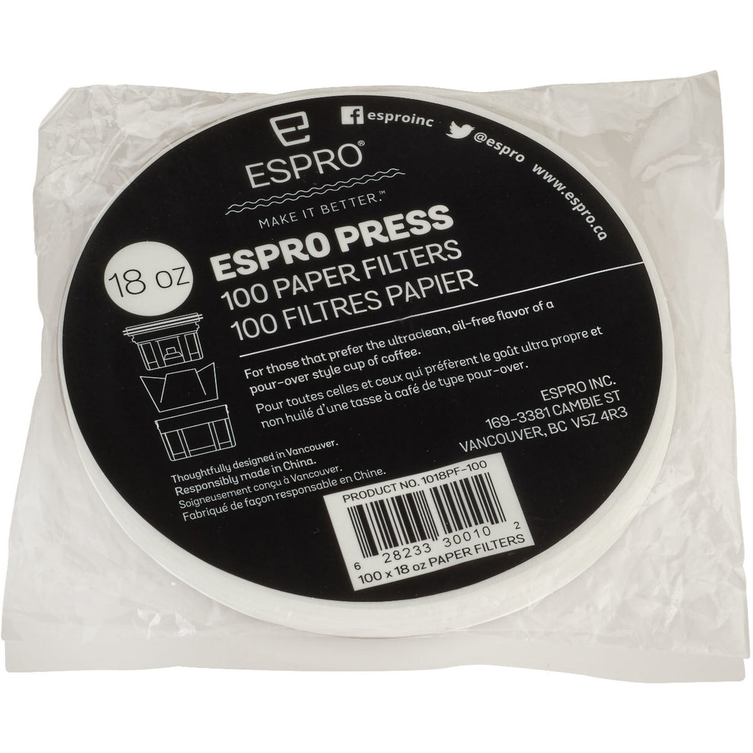 Espro Espro 100 stk. papirfiltre til 0,5 liter – produktfoto (Kaffefilter)
