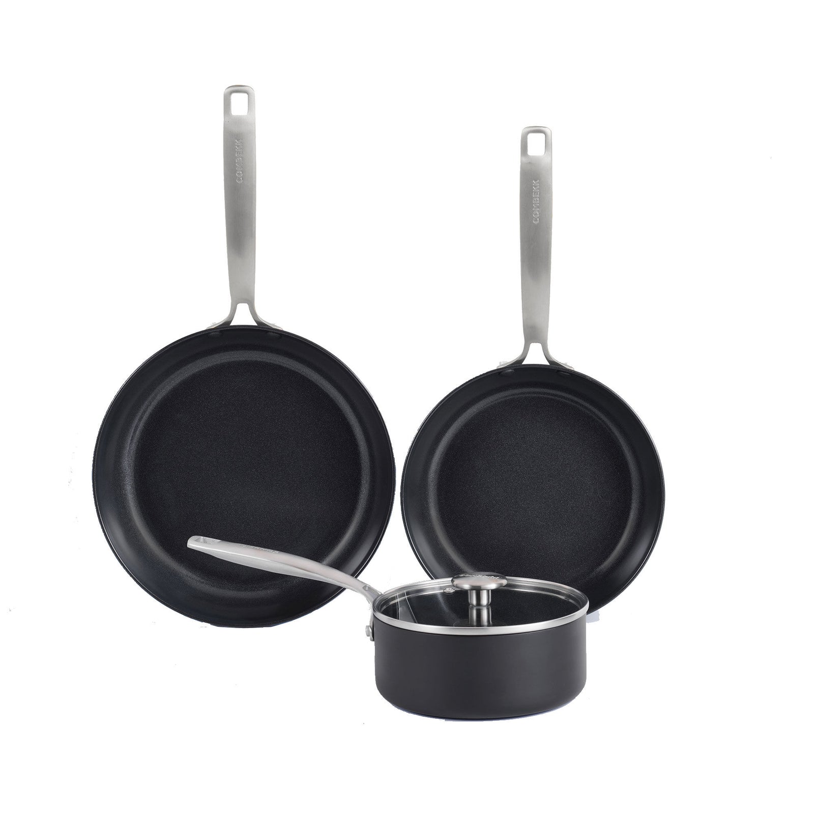 Combekk Combekk Stegepande- og kasserollesæt 4 dele, sort – close-up (Grydesæt & Kasseroller)