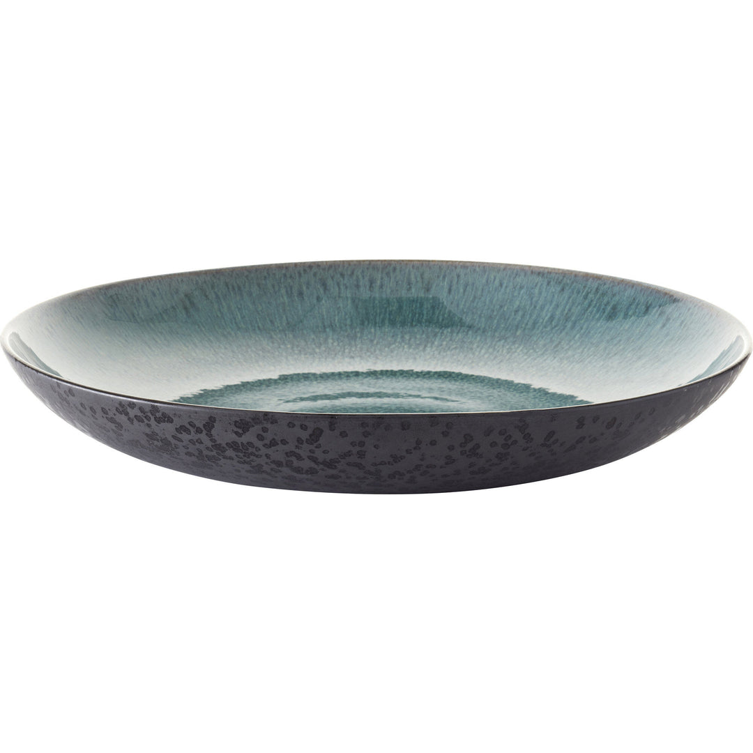 Bitz Bitz Fad, Ø40 cm - sort/grøn – frontbillede (Fad)