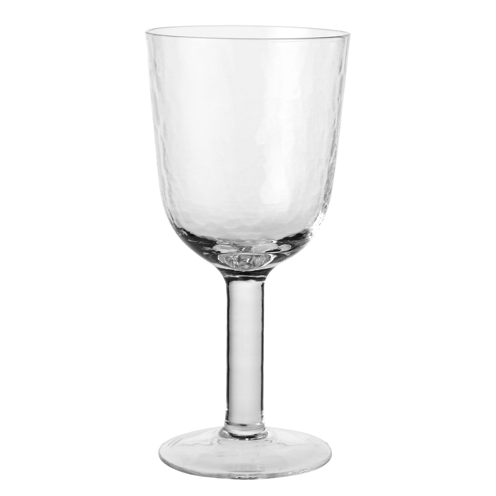 Broste Broste Hamret rødvinsglas, klart – frontbillede (Rødvinsglas)