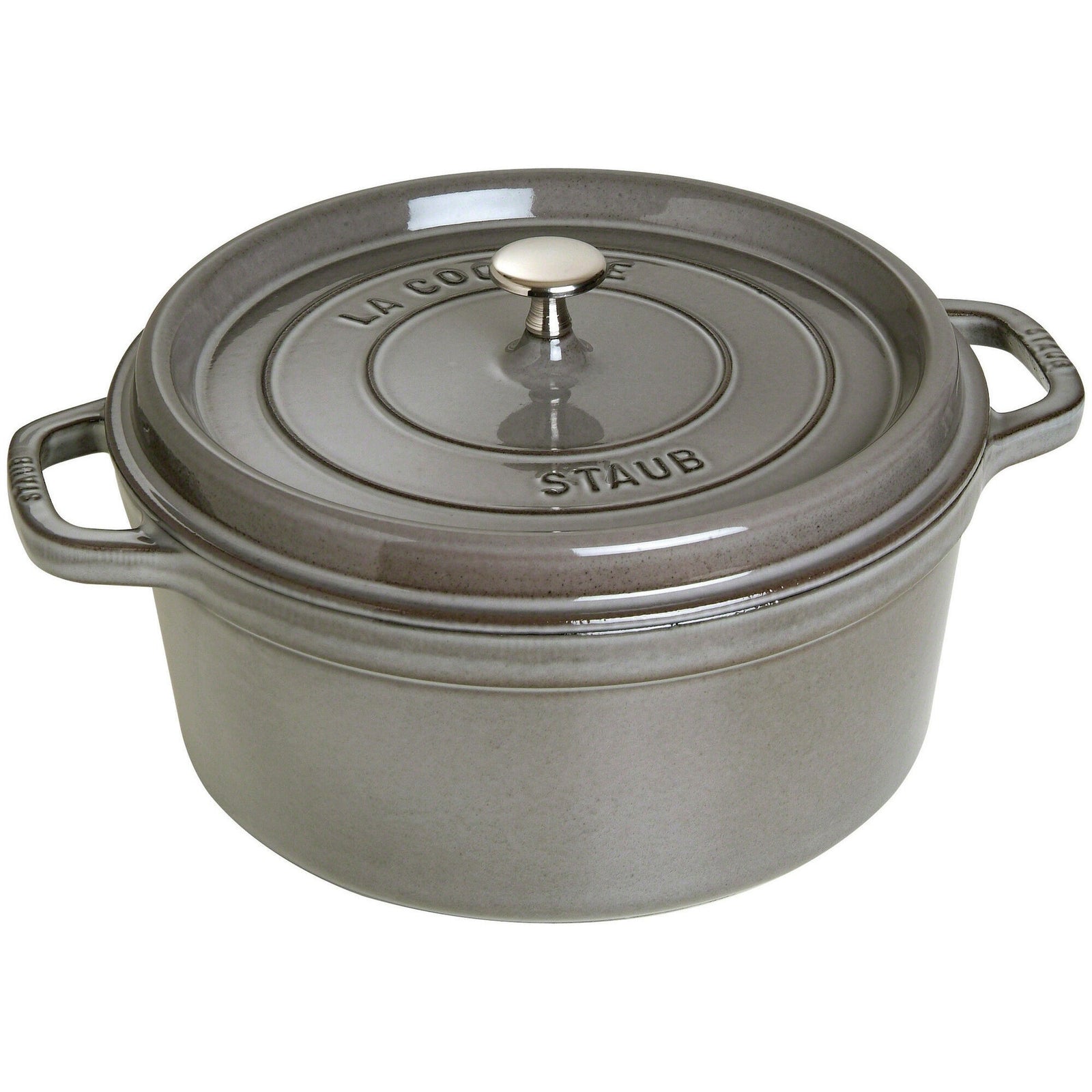 Staub Staub Rund Gryde 28 cm 6,7 liter Grafitgrå – detaljebillede (Støbejernsgryde)