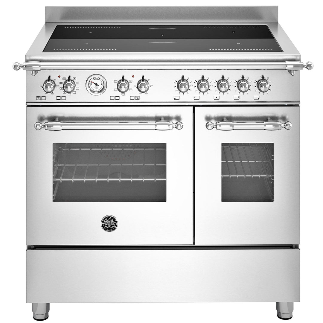 Bertazzoni Bertazzoni HER95I2EXC Heritage induktionskomfur med dobbeltovn 90 cm 5 zoner, rustfri – close-up (Induktionskomfur)
