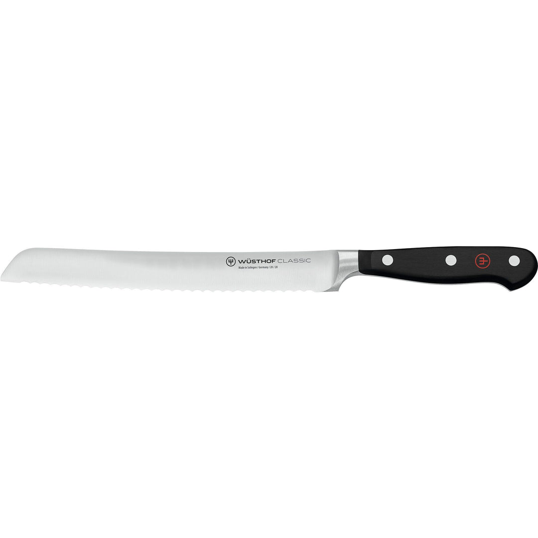 Wüsthof Wüsthof Classic brødkniv 20 cm. sort/stål ❤ vinkelbillede (Brødknive)