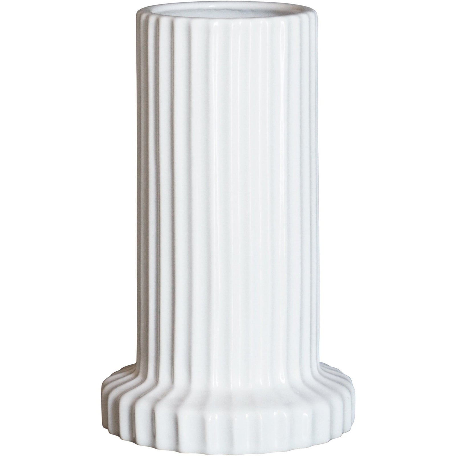 Dbkd Dbkd Stripe vase, shiny white ❤ frontbillede (Vase)