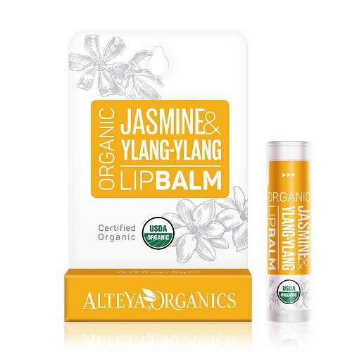 Detaljeret produktbillede af Alteya Organics Lipbalm Jasmine & Ylang Ylang 4,5g. på tilbud