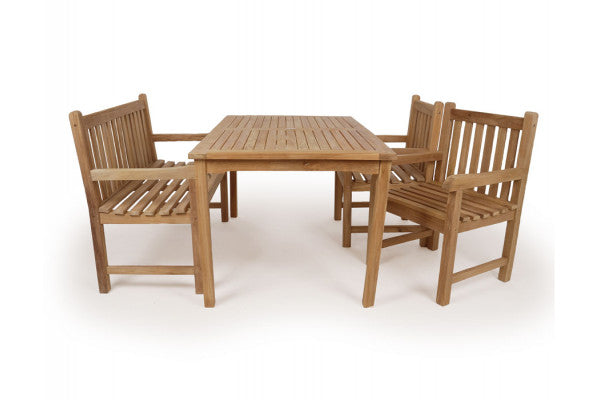 Produktbillede af Java Teak Havemøbelsæt 90x150 cm på tilbud i høj kvalitet