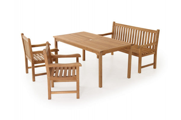 Produktbillede af Java Teak Havemøbelsæt 90x170 cm på tilbud i høj kvalitet