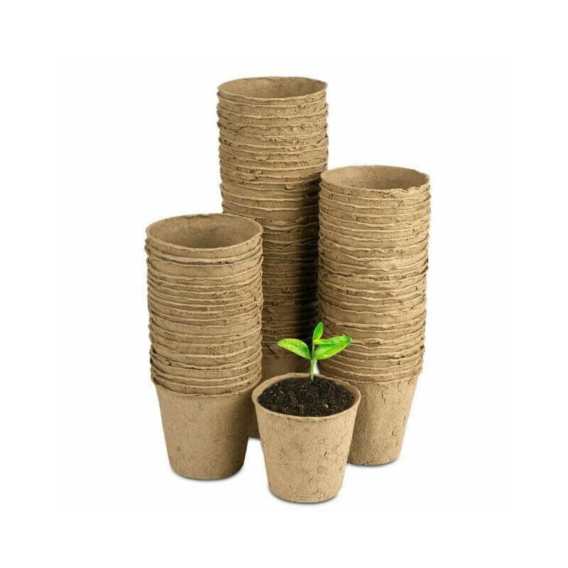 Runde fiberpotter 8 cm 20 stk.