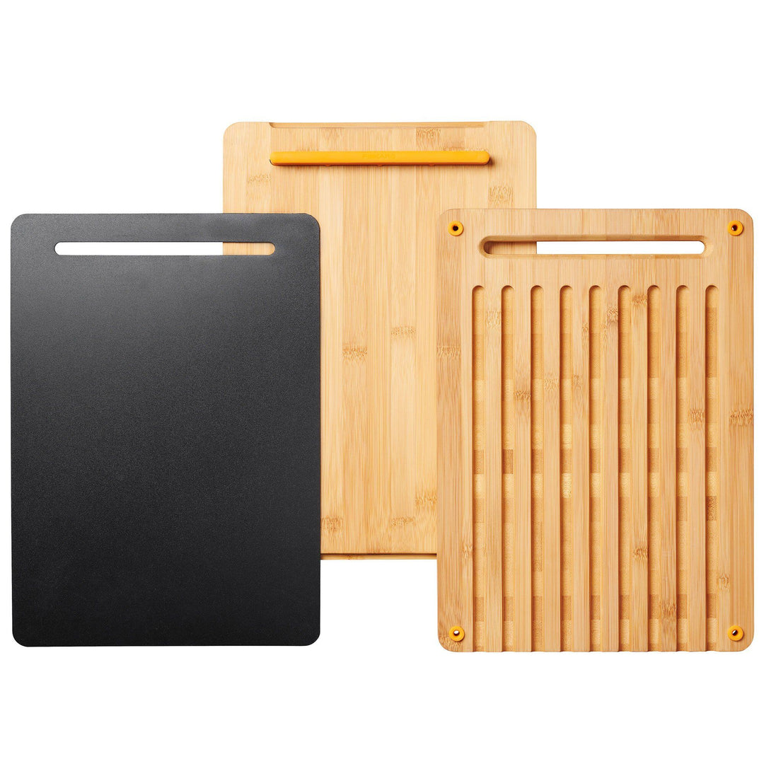 Fiskars Fiskars Skærebræt Functional Form 3-Dele Bambus – produktbillede (Skærebrætssæt)