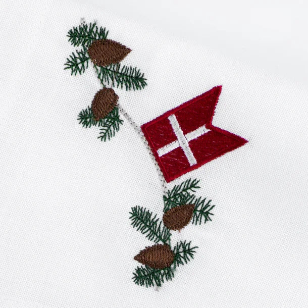 Produktbillede af Langkilde & Søn Juleserviet med Dannebrog i premium kvalitet