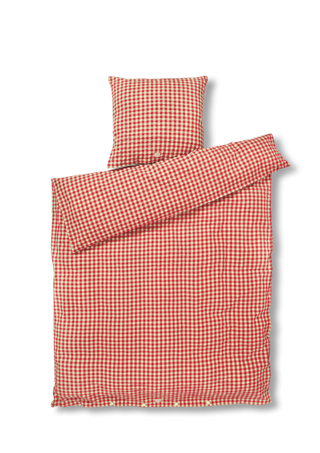 Produktbillede af Juna Bæk & Bølge Sengetøj 140x220 cm rød/gul i premium kvalitet