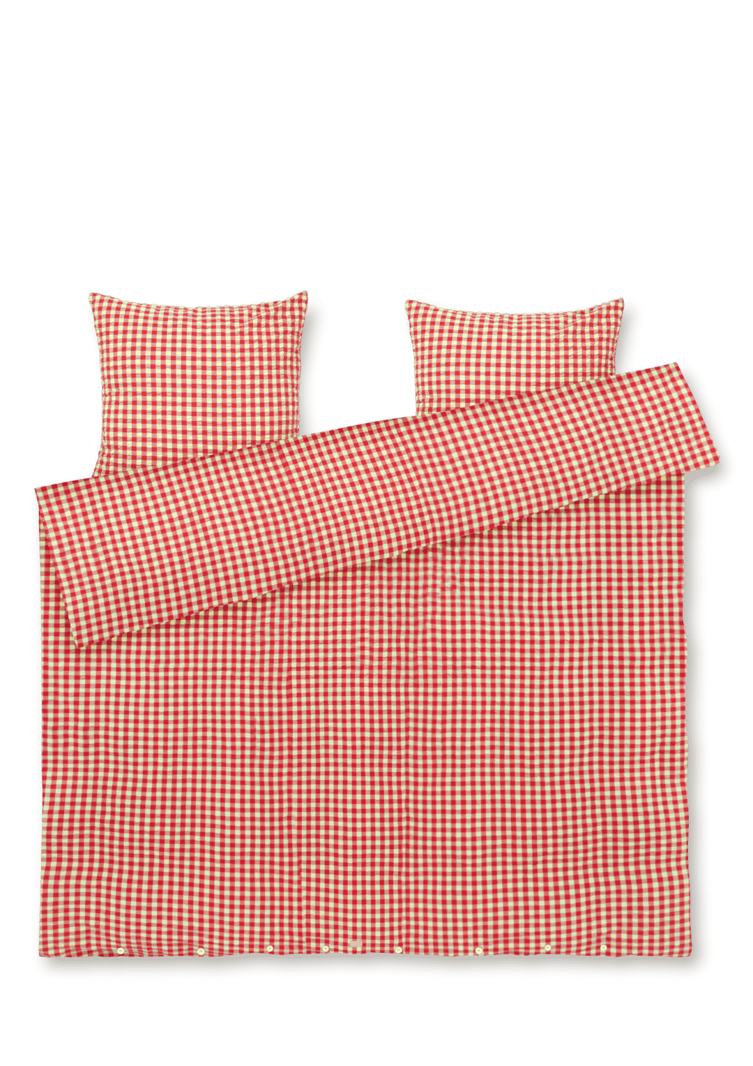 Produktbillede af Juna Bæk & Bølge Sengetøj 200x220 cm rød/gul i premium kvalitet